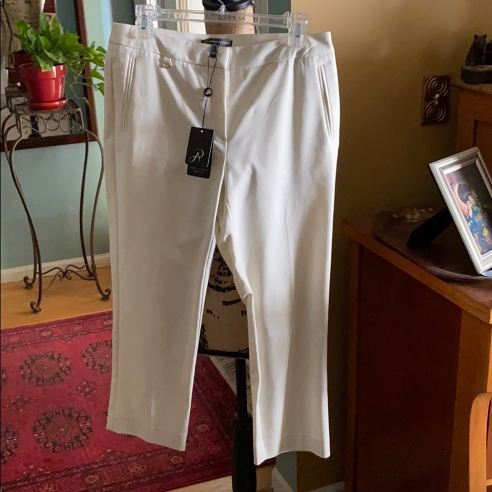 Cream Dressy Crop Slacks Size 6